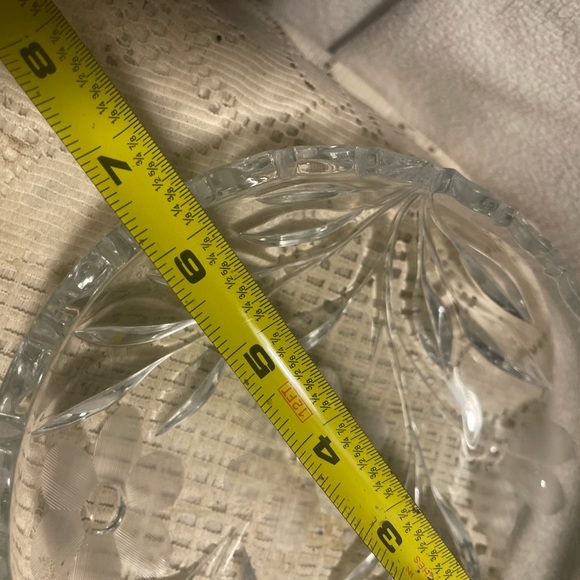 Vintage lead cut glass with flower pattern. American Brilliance. - Picture 2 of 6